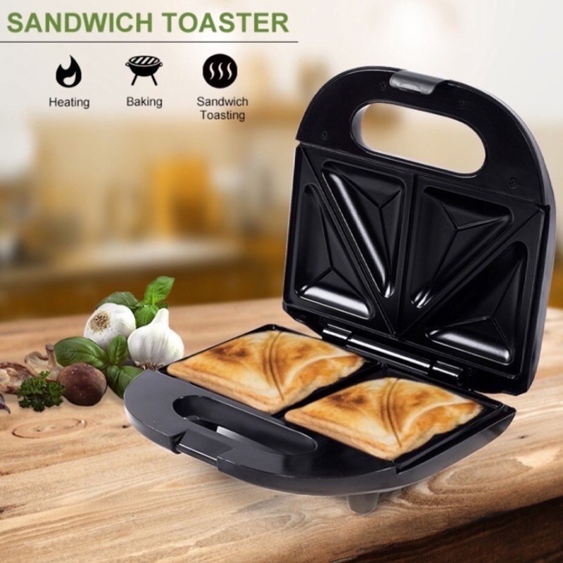 🍁Ready Stock🍁SOKANY Electric Panini Press Sandwich Maker Grill With Nonstick Grids🍁不粘网格的电动三明治