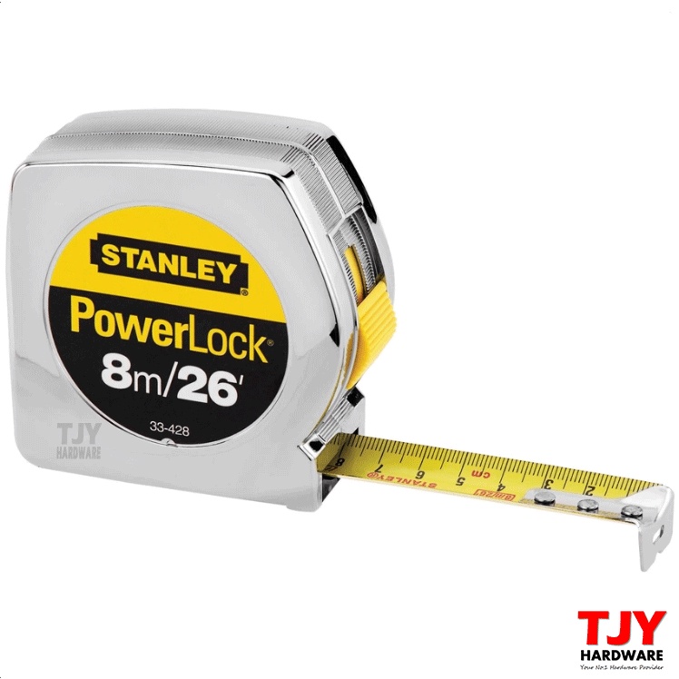 STANLEY 33-428 Power Lock Classic Measuring Tape 8m/26ft 33428