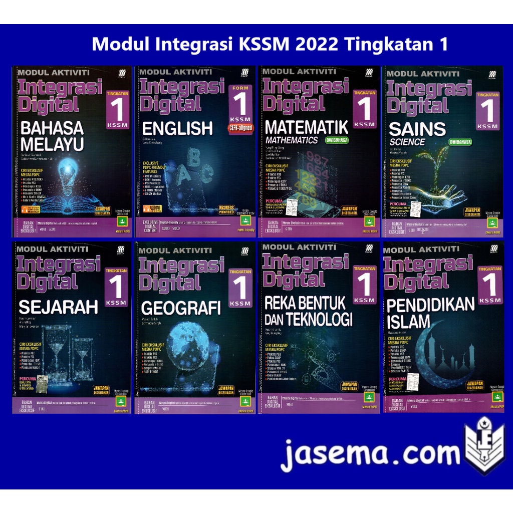 Buy Modul Integrasi Digital KSSM Tingkatan 1 BM  English  Matematik