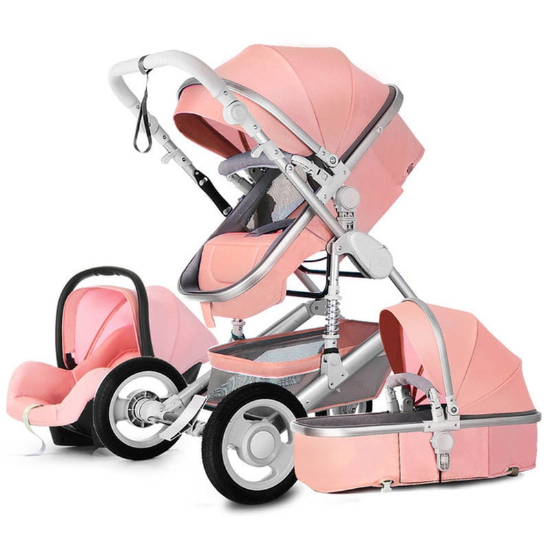 Luxury Infant 3 in 1 stroller Baby Stroller High Landscape Carriage