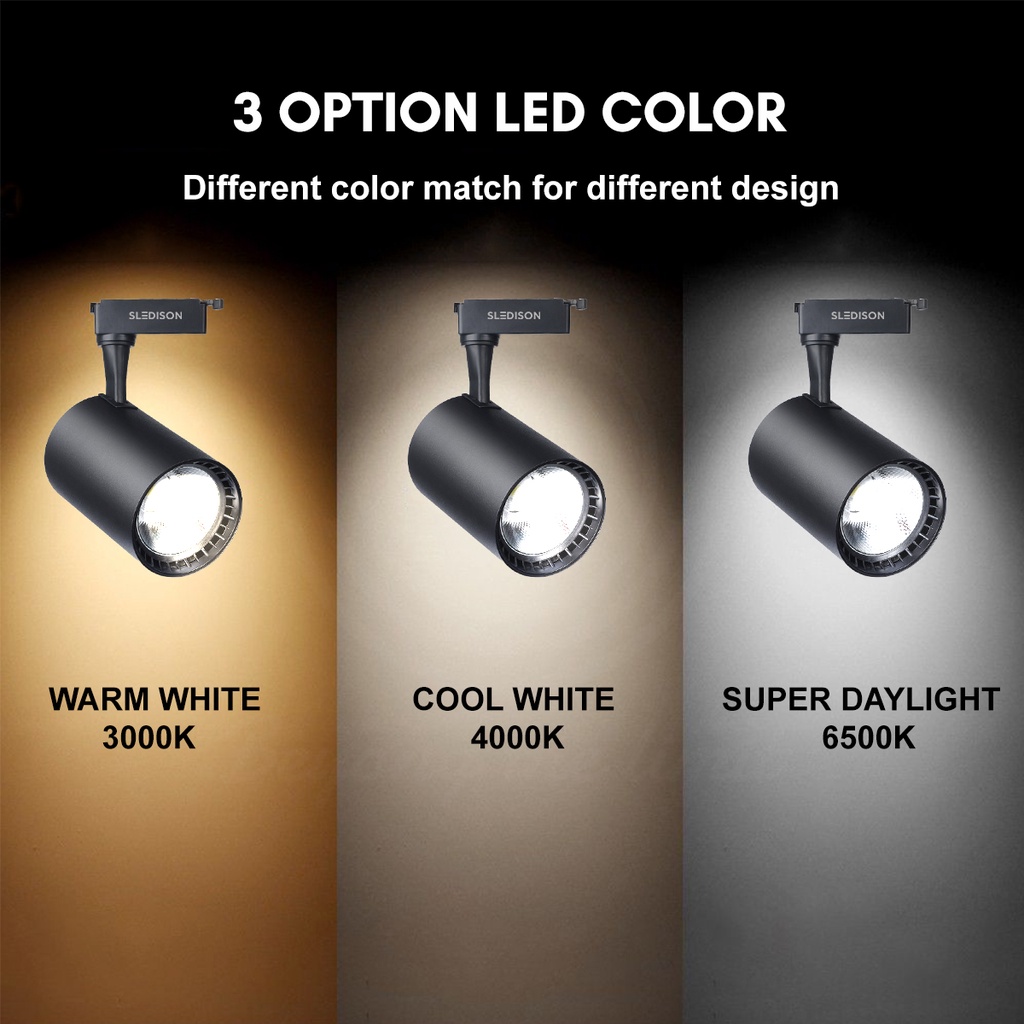 SL EDISON LED Track Light Set 12W/20W COB Rail Light / Track Spotlight
