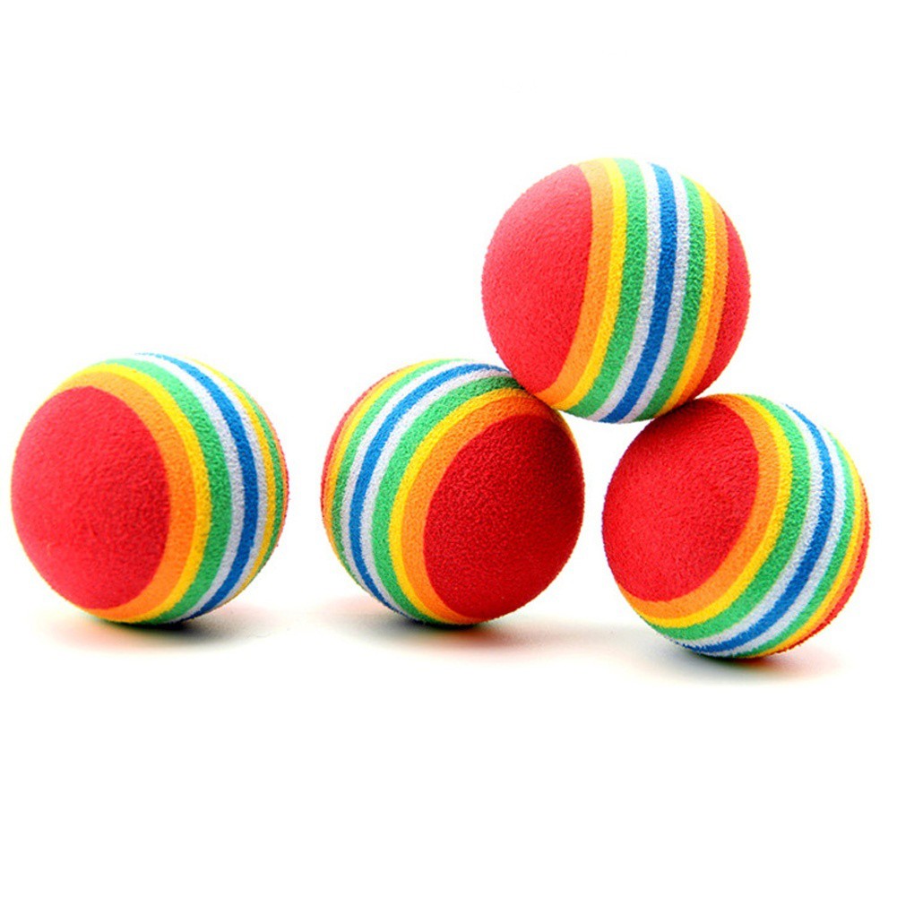 Quality Versatile 1 pc Pet Cat Dog Kitten Soft Foam Rainbow Play Balls Toys Funny Must - Image 3