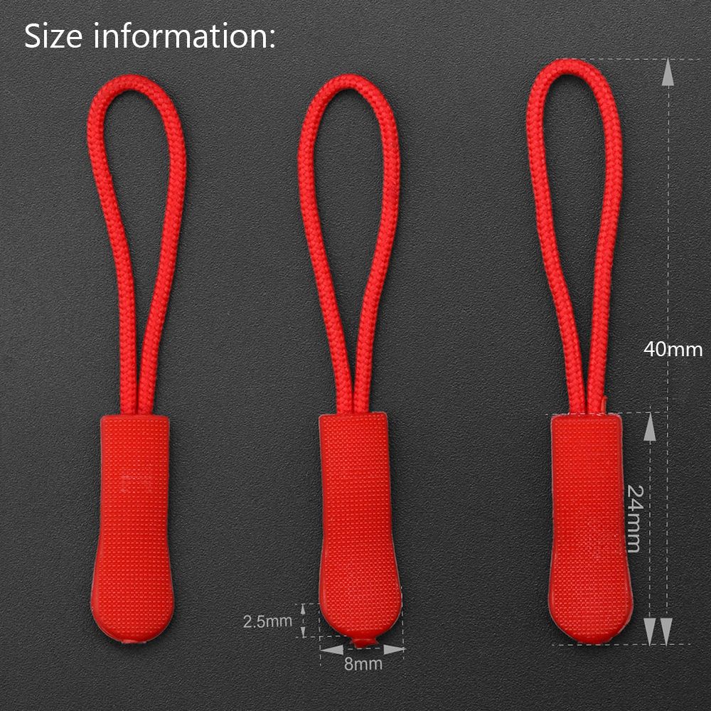 Have Premium JESTINE 10Pcs Zip Cord Suitcase Zipper Puller Buckle Tent Backpack Apparel Sewing Crafts End Fit Ro Must - Image 5