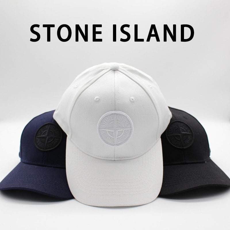 stone island baseball cap black