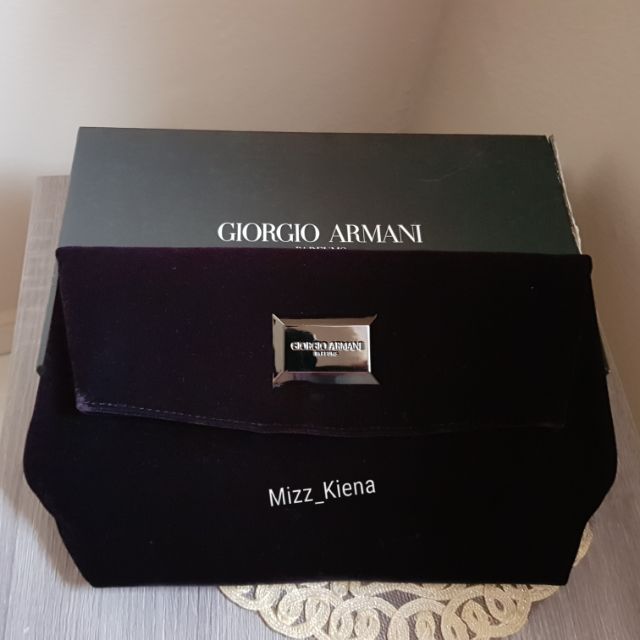 giorgio armani black clutch