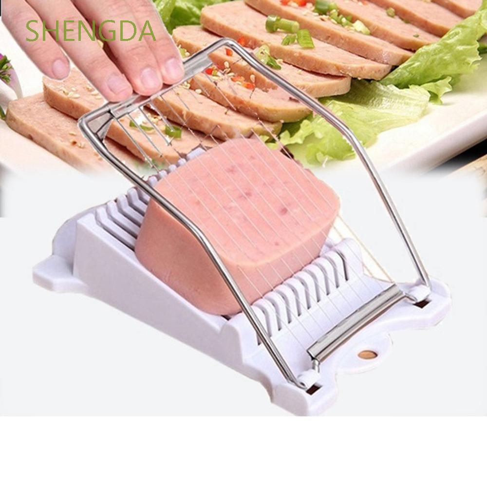 SHENGDA Stainless Steel Manual Slicer Cooking Kitchen Gadgets Luncheon Meat Slicer Fruit Egg Cheese Multifunctional Home Banana Ham Cutter/Multicolor