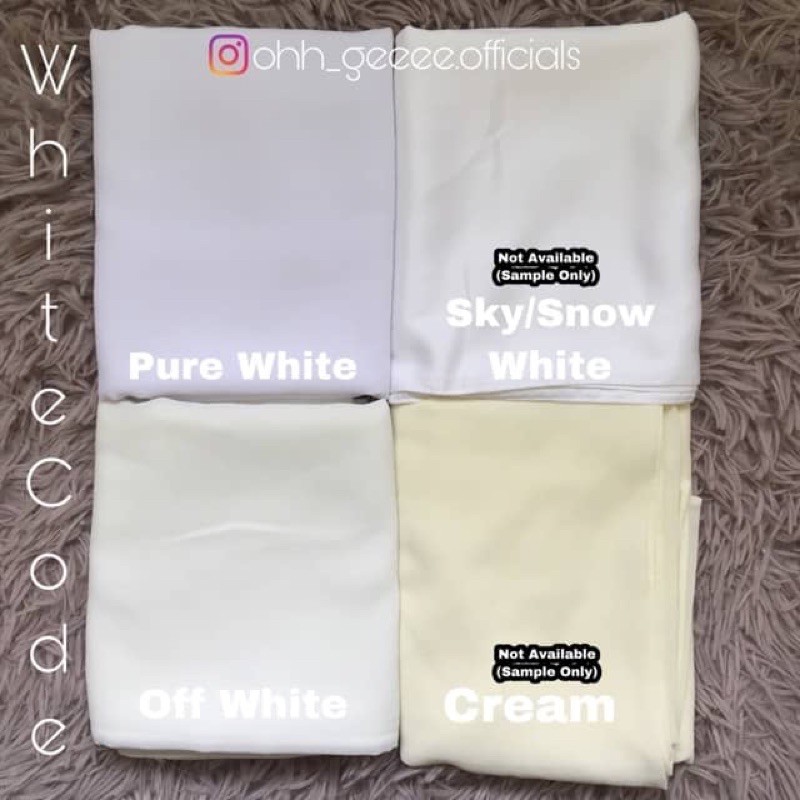 Hot Premium Best Selling Shawl Heavy Chiffon Plain Pure White Off White Tudung Pengantin Nikah Tunang Shopee Malaysia