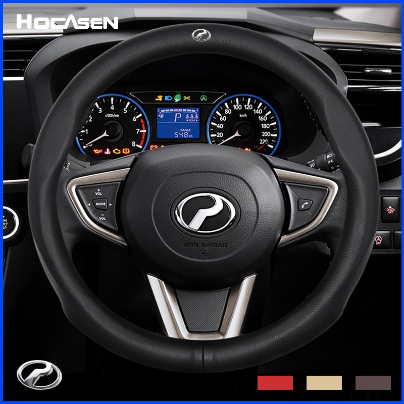 No Smell Thin All Model Perodua Cow Leather Steering Wheel 