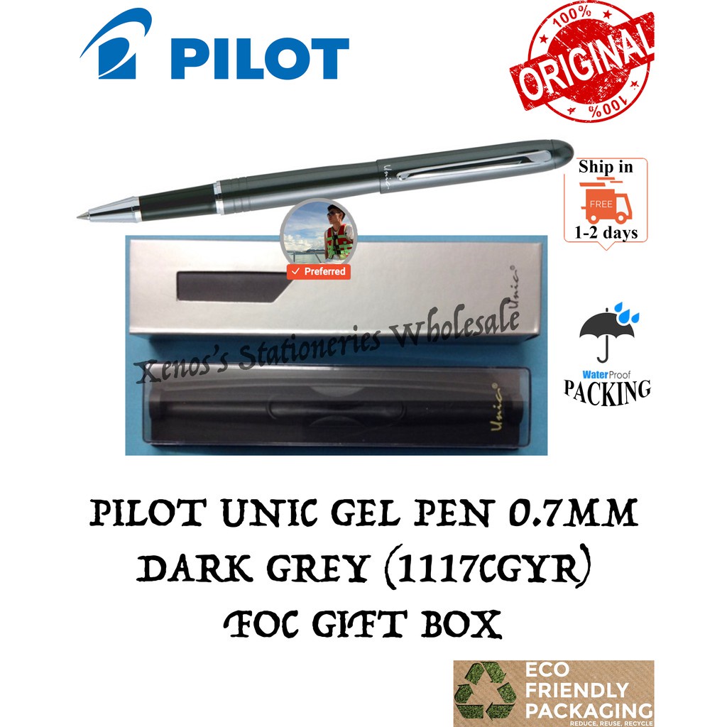 PILOT UNIC GEL PEN 0.7MM DARK GREY 1117CGYR / PILOT UNIC GIFT PEN DARK GREY 1117CGYR (READY STOCK / 100% ORIGINAL)