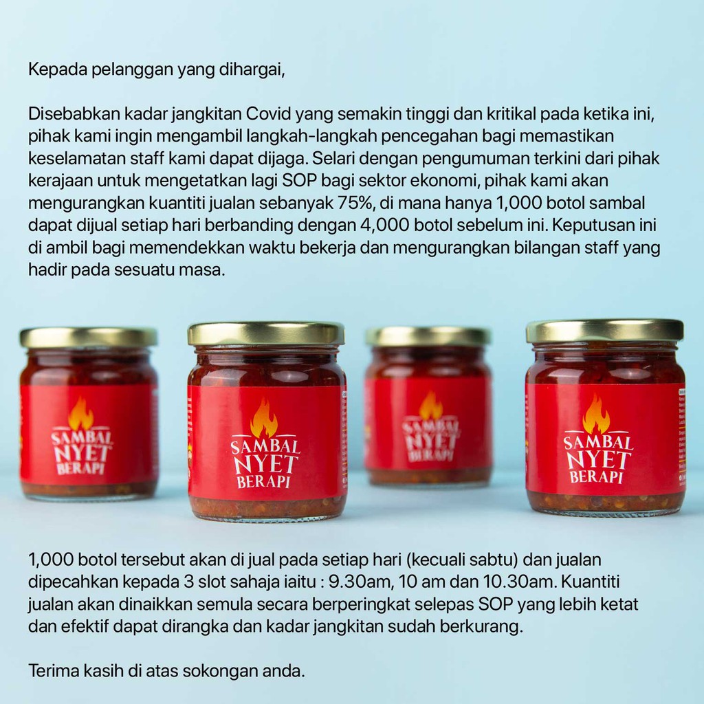 Max 2 Bottles Per Person Sambal Nyet Berapi By Khairulaming Shopee Malaysia 2931