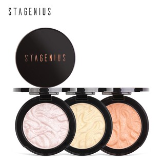 Stagenius Baked Powder Shimmer Highlighter Powder Face Brightener Iluminador Contouring Glow Palette