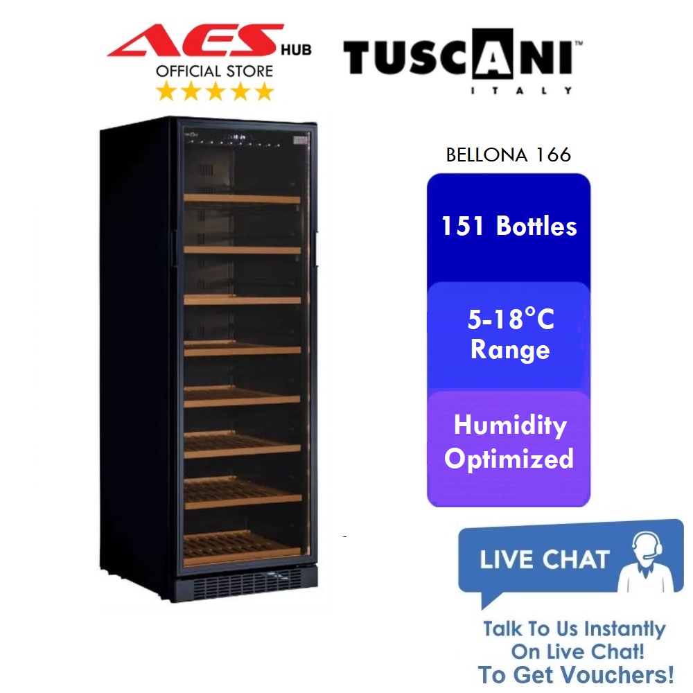 Tuscani Bellona 166 Wine Chiller 151 Bottles Wine Wine Cooler