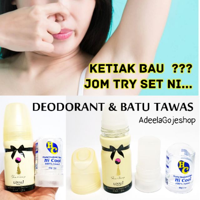 Deodorant Roll On Batu Tawas Hapus Bau Ketiak Busuk Shopee Malaysia