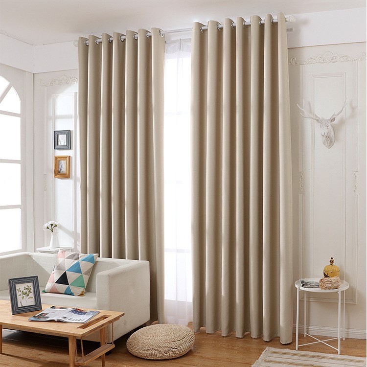 Thick Modern Solid Blackout Curtain For Living Room High