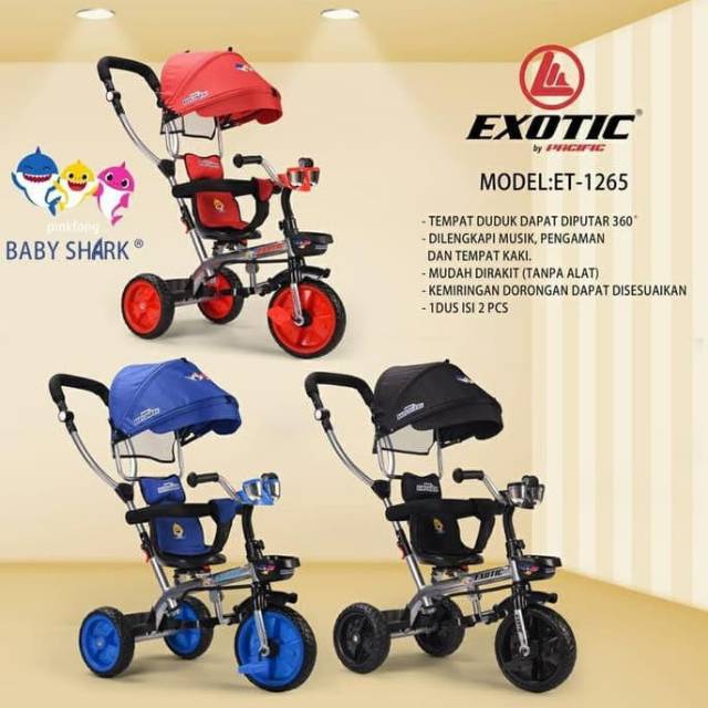 Exotic 1265 Baby Shark Tricycle Shopee Malaysia