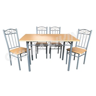 Okura Dining Table with 4 Chairs Home Living Set  Meja  