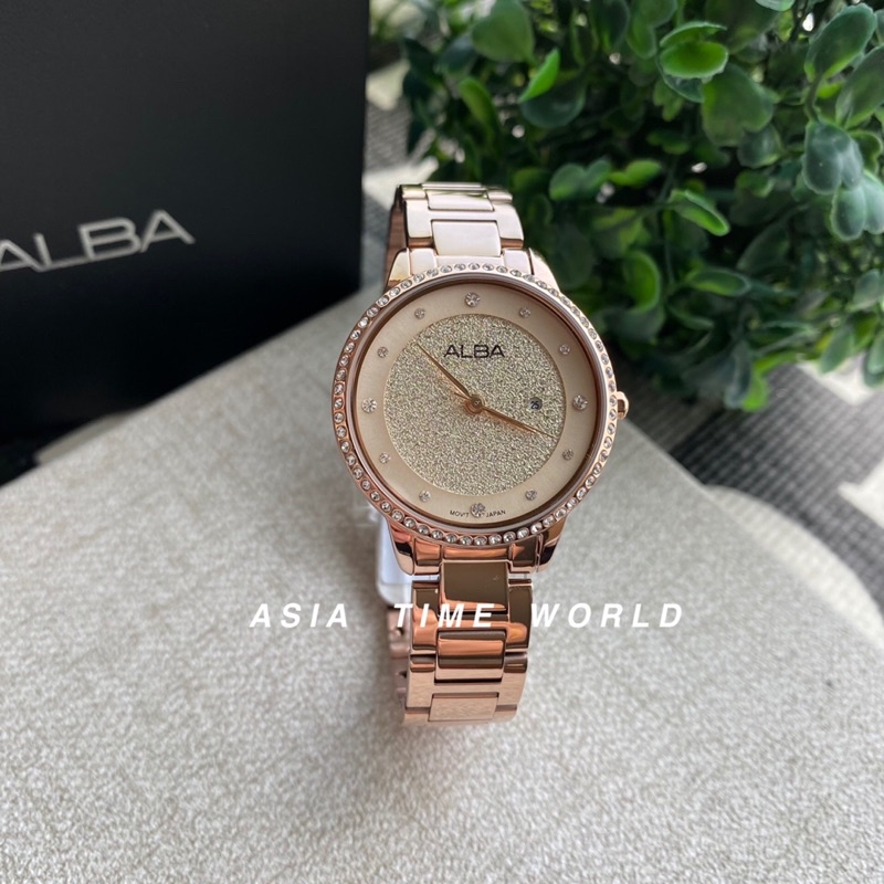 alba ladies swarovski crystal watch