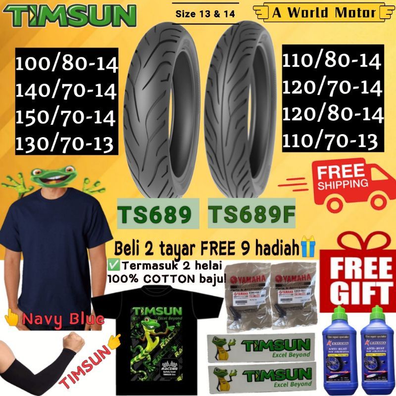 TIMSUN Tyre TS689 FREE POST 100/8014 12080 14 110/8014 120/7014 140/