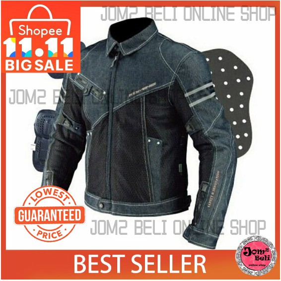 BEST KOMINE JK006 Fashion Denim Mesh Jacket (Motor Riding) | Shopee ...