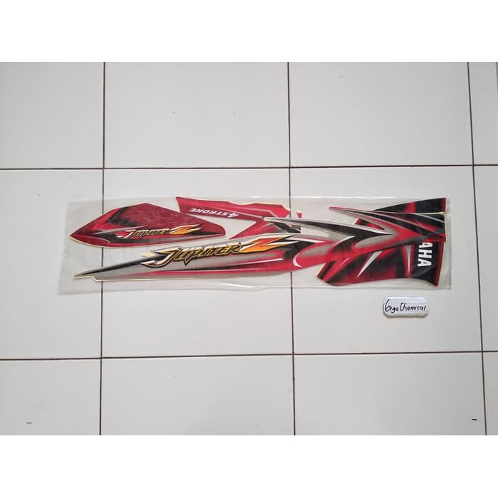 MERAH Yamaha Jupiter Z 2006 2007 Silver Red Striping Sticker