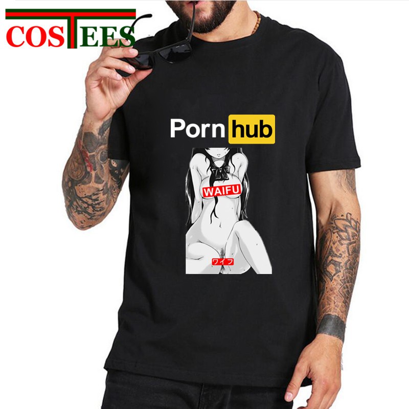 Hip Hop Anime Porn - Parody Naked Wet Pornhub Men's T-Shirts Waifu Ahegao Anime Porn Hub T Shirt  wome