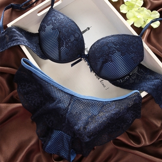 denim bra panty set