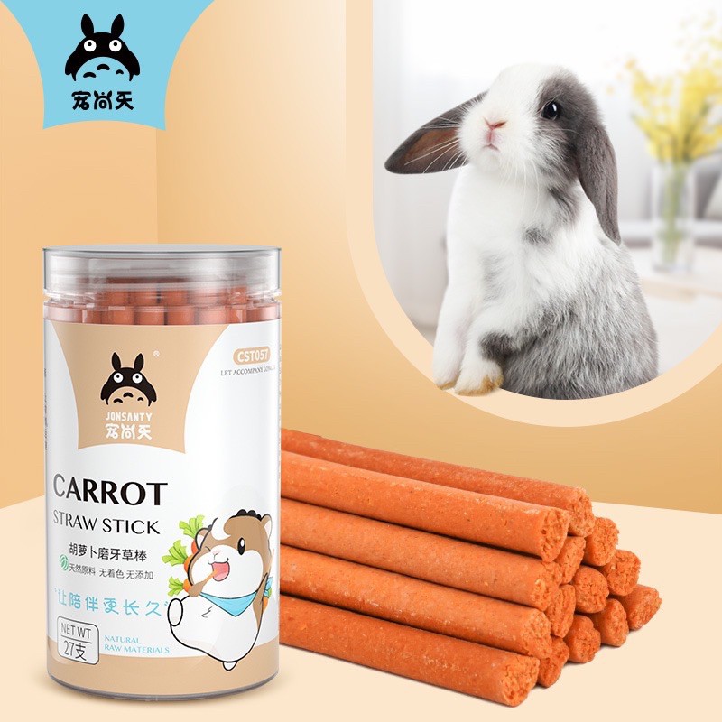 Natural Carrot Molar Stick ? healthy snack rabbit chinchilla hamster guinea pig chew food