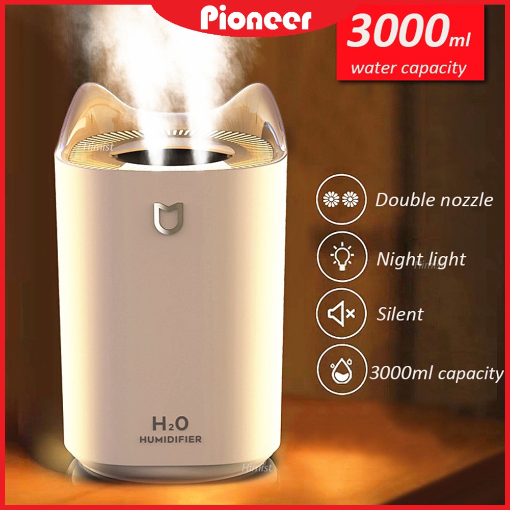 【Ready Stock】Home Air Humidifier 3000ML Double Nozzle Cool ...