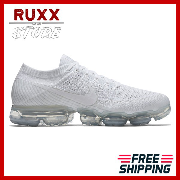 nike vapormax flyknit triple white