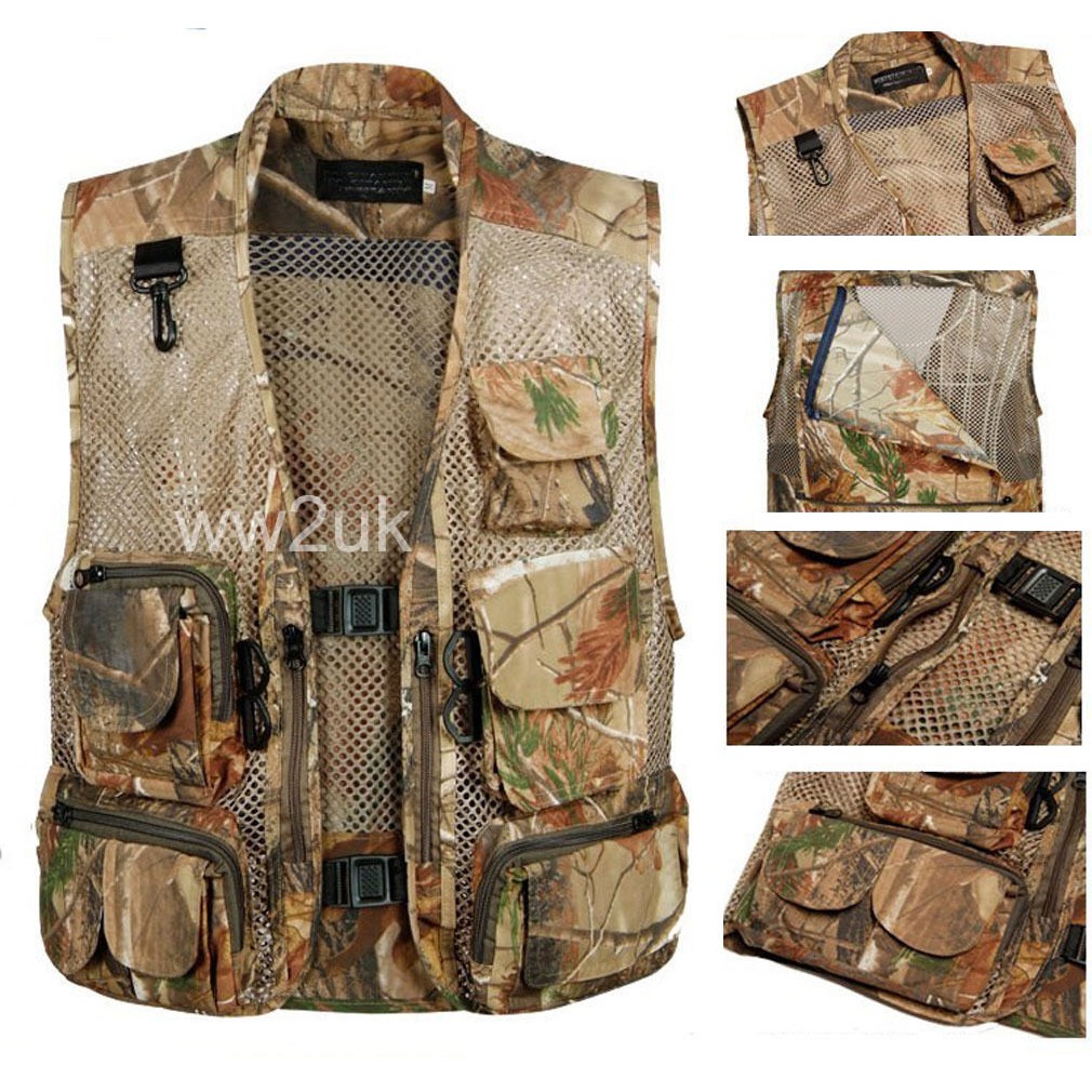 camo fishing vest