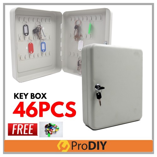 Lockable Security Metal Key Cabinet/ Storage Box ( 46 Key Slots )