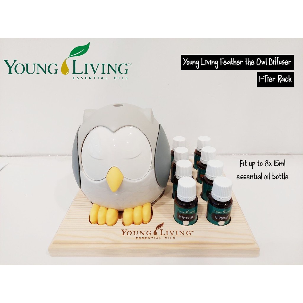 YL Young Living Owl Diffuser Display Rack with 8 slots EO Storage & YL Owl Diffuser Rack