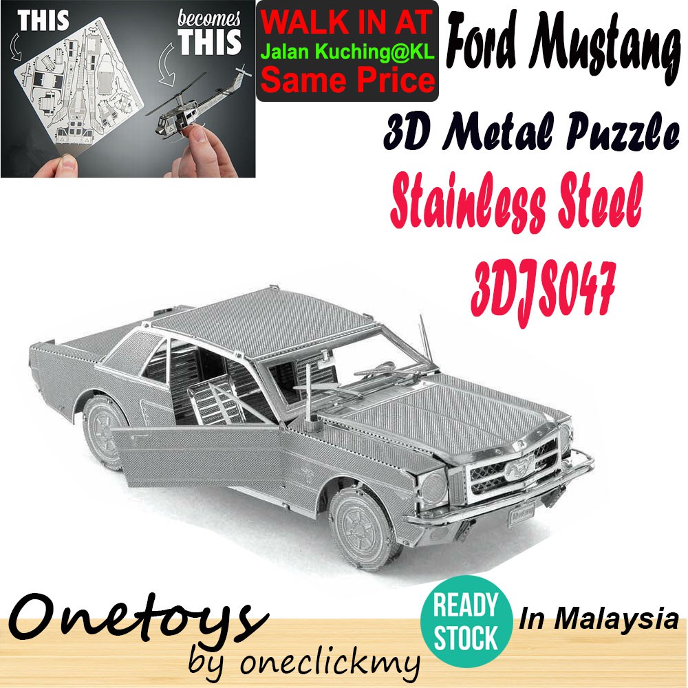 [ READY STOCK ]DIY 3D Metal Puzzle High-quality built stainless steel Puzzles Jigsaw Model-vehicle