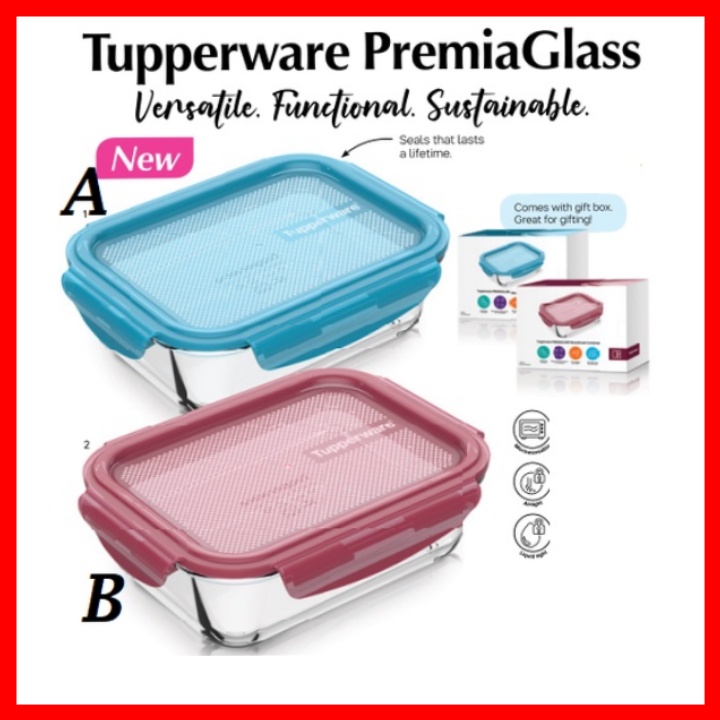 Tupperware Premia Glass Glasslock Rectangular 1L | Shopee Malaysia