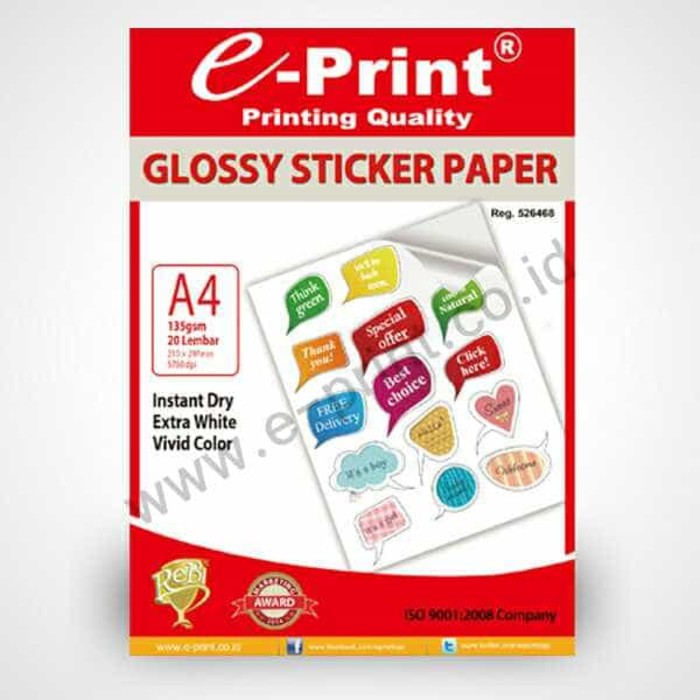 glossy sticker paper