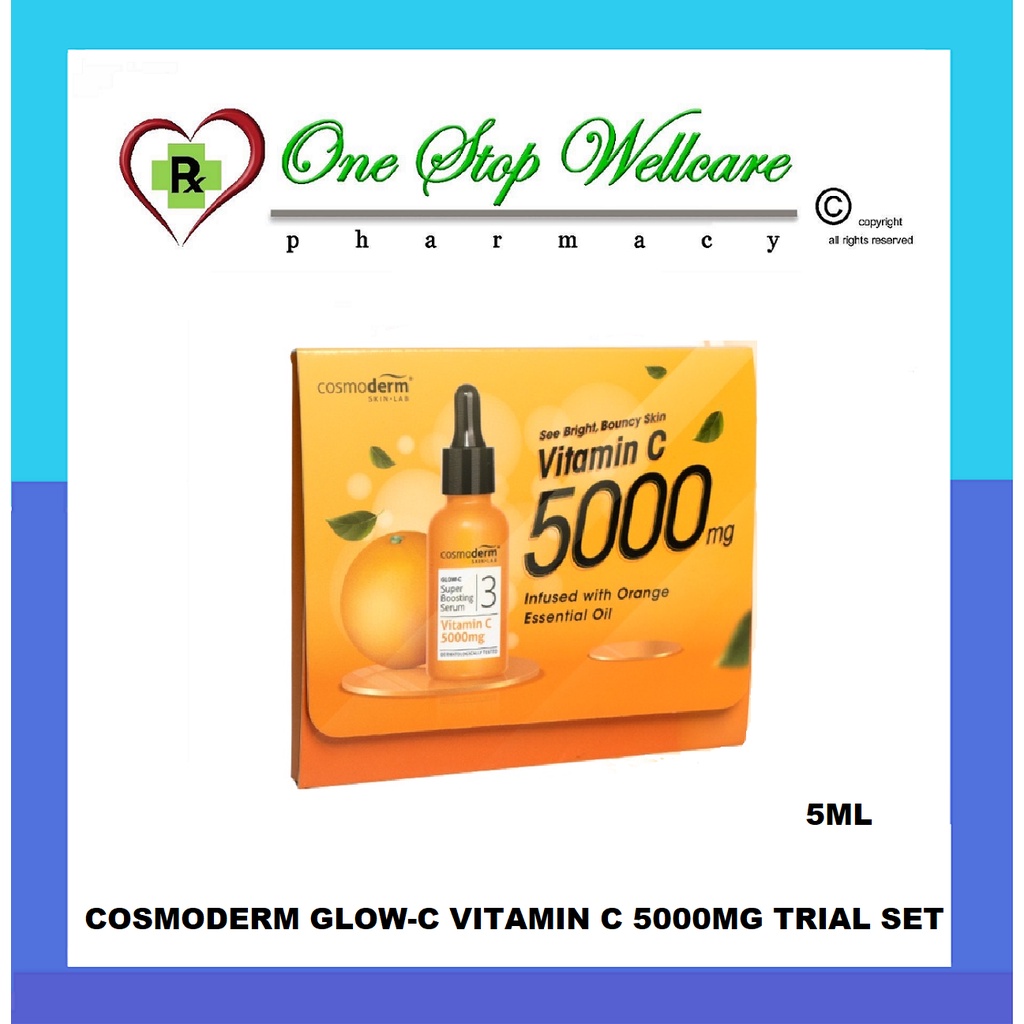COSMODERM GLOWC VITAMIN C 5000MG (DETOX CLEANSING GEL 5ML+SUPER