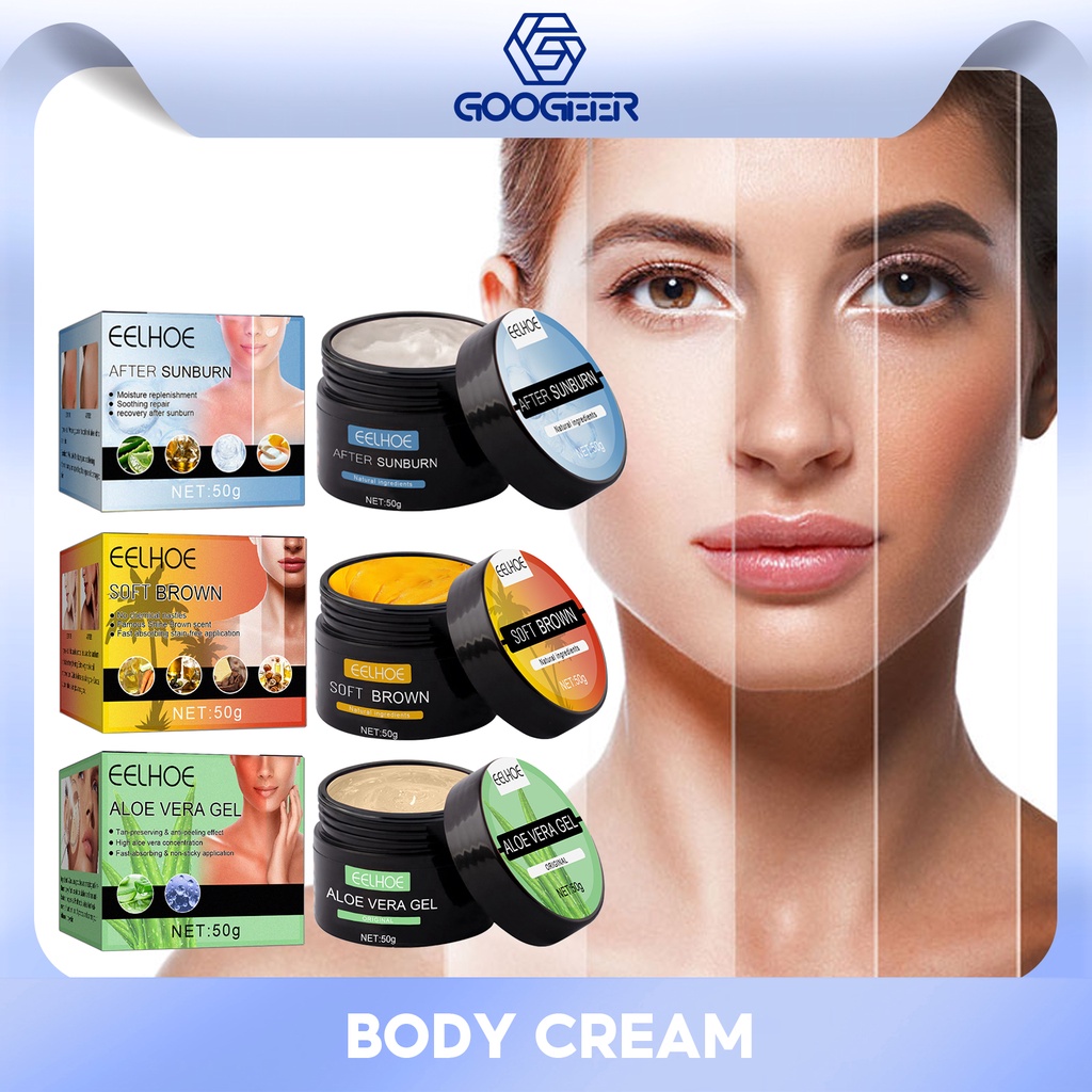 EELHOE Bronzer Tanning Cream & Post Sun Repair Aloe Vera Gel Outdoor