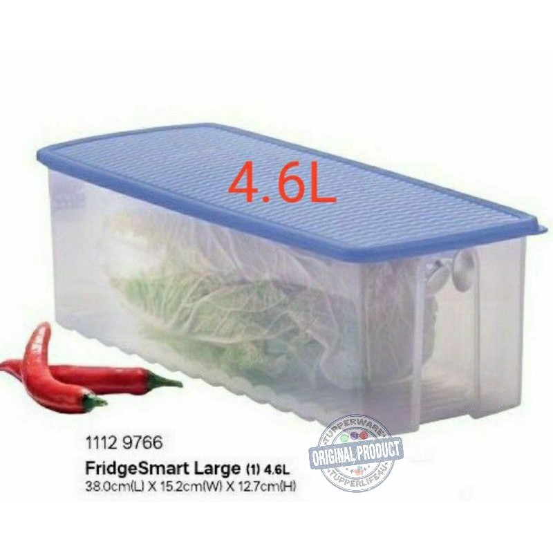 💥Ready Stock💥Tupperware FridgeSmart Large 4.6L- 1 Unit (Light Blue)