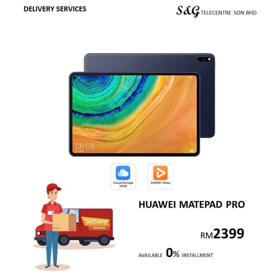 Huawei Matepad Pro WiFi (MRXW09)(256GB ROM 8GB RAM)(Pearl White)(Grey