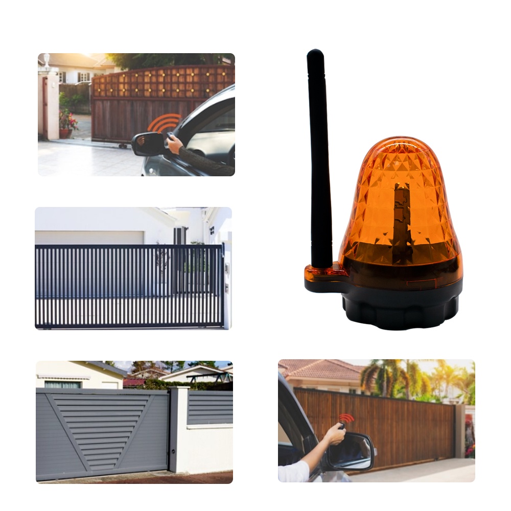 Auto Gate Opener Remote Control Warning Light Flashing Light Warning