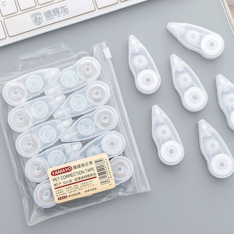 Transparent Yamayo Correction Tape 10pcs per pack [READY STOCK