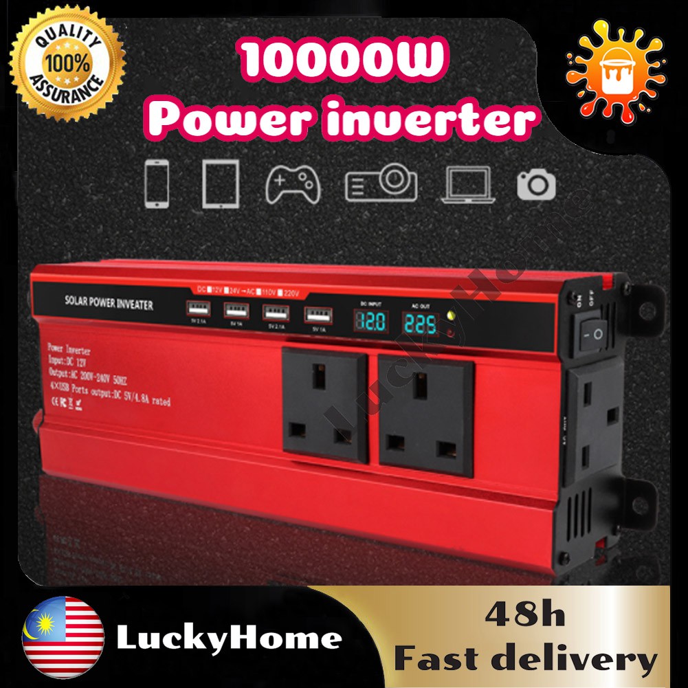 Buy Stock In Malaysia 10000w Solar Power Inverter Dc 12v To Ac 220v 240v Modified Sine Wave Converter Inverter Seetracker Malaysia
