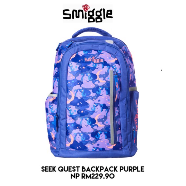 Smiggle Seek Kids School Drawstring Bag for Girls /& Boys Ice Cream Print