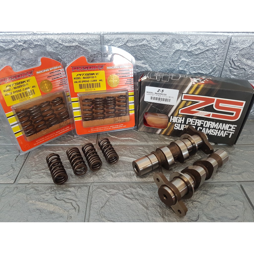 RAIDER150 FI Z5 RACING CAM AND PITSBIKE VALVE SPRING R150 FI BUNDLE