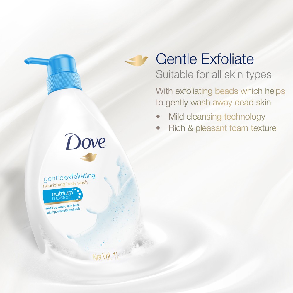 Dove Shower Gel Gentle Exfoliating (1L) | Shopee Malaysia