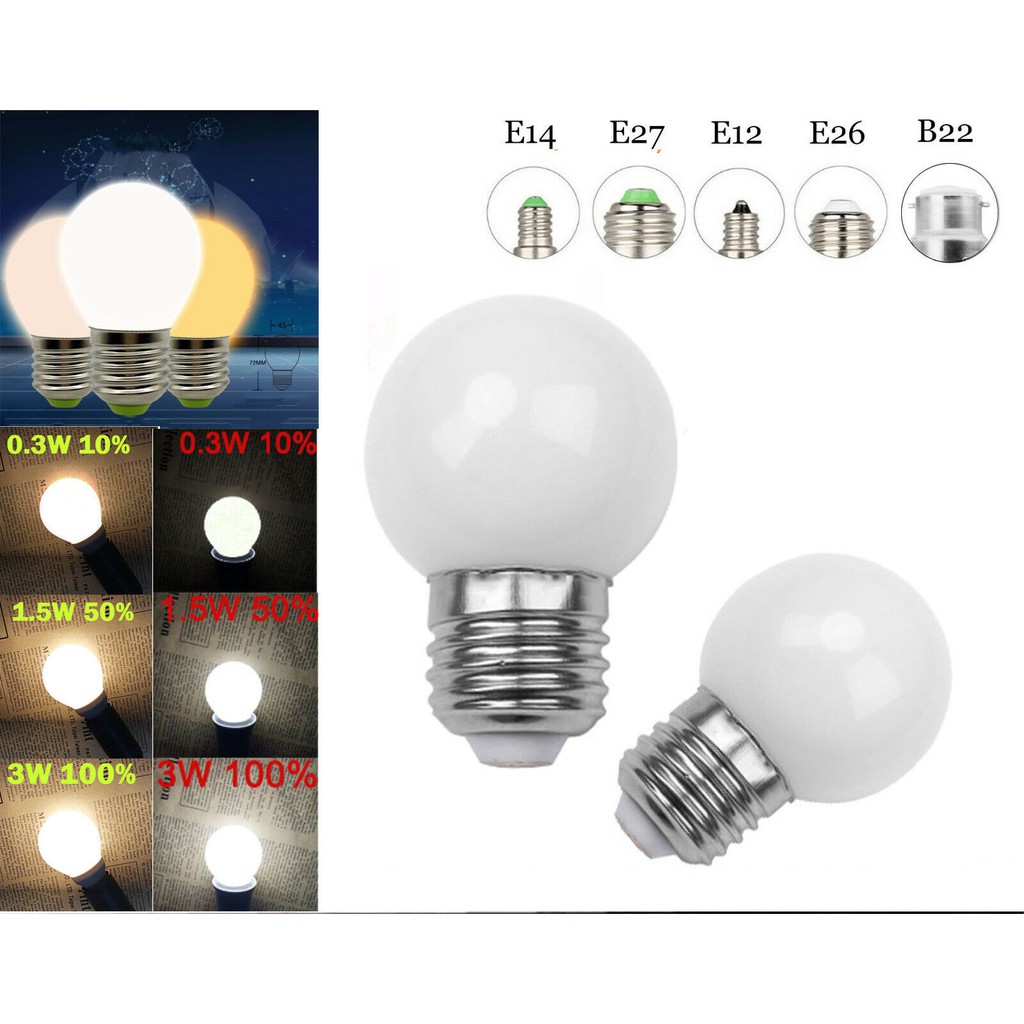 Three Stage Dimming Light Dimmable Led Bulb E26 E27 B15 B22 E14 E12 3w 220v Led Light Bulb Equival 30w Incandescent Shopee Malaysia