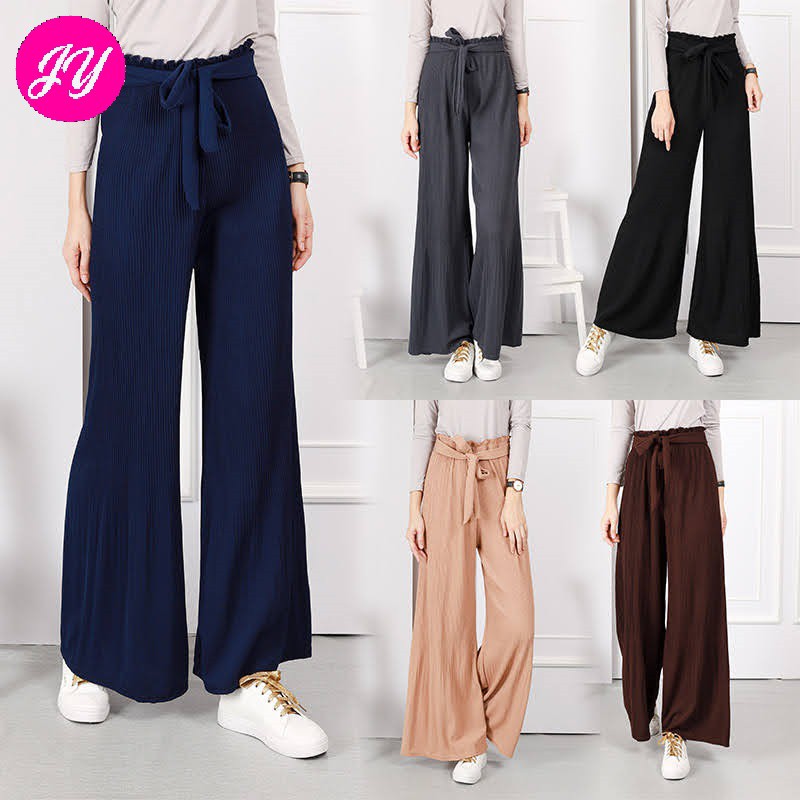 self tie waist palazzo pants