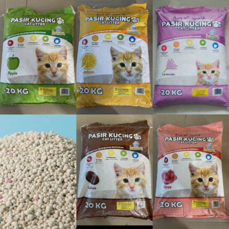 KAWAN Cat Litter 20kg / KAWAN Pasir Kucing 20kg / Pasir Kucing Murah /  Pasir Kucing