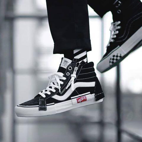 vans sk8 hi deconstructed black