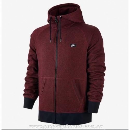 100% Authentic Nike AW77 FT Shoebox Fullzip Hoodie Team Nike Men's Aw77 Fleece and Fabric Mix Hoodie Cotton Blue
